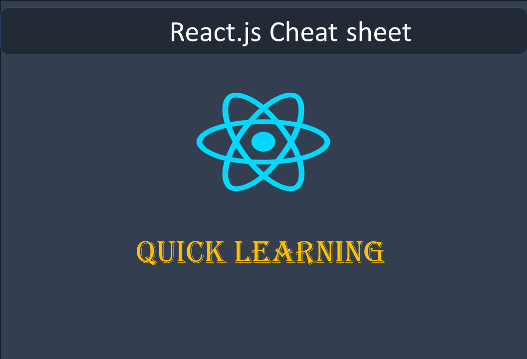 Learn React Cheat sheet For beginners PDF - MCQSTOP