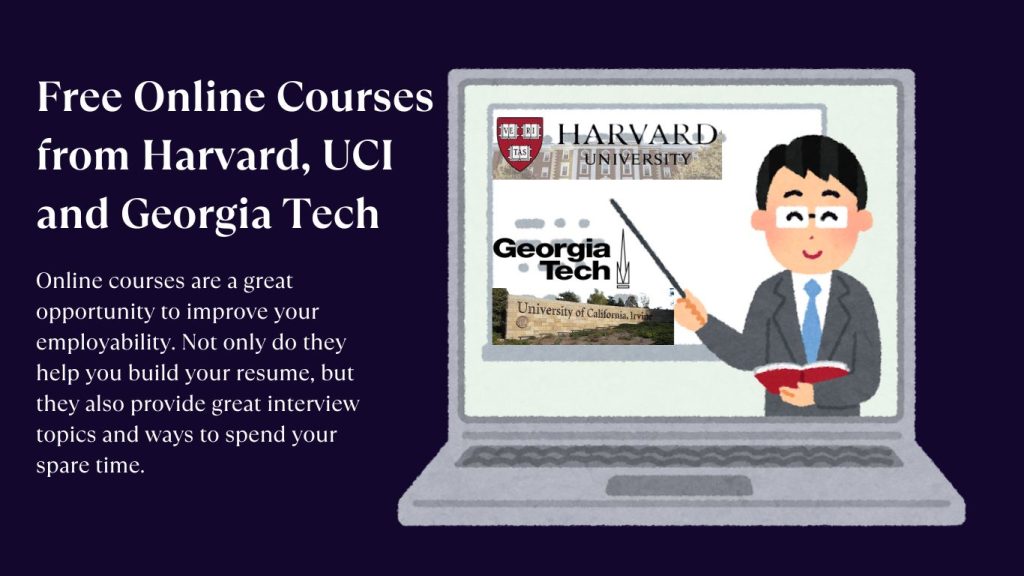 Free Online Courses from Harvard, UCI and Tech MCQSTOP