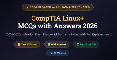 CompTIA Linux+ MCQs with Answers - Feature Image - mcqstop