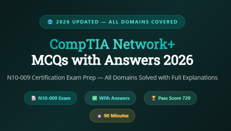 CompTIA Network+ N10-009 MCQs with Answers 2026 - Feature Image