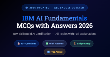 IBM AI Fundamentals MCQs with Answers 2026