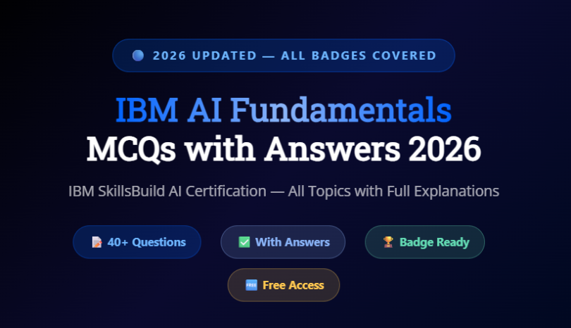 IBM AI Fundamentals MCQs with Answers 2026