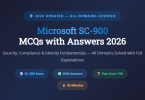 Microsoft SC-900 Security Compliance Identity MCQs with Answers 2026 - Feature Image - mcqstop.com