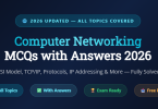 Computer Networking MCQs with Answers 2026 - Featureimage - mcqstop.com