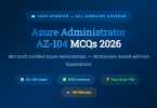 Microsoft Azure Administrator AZ-104 MCQs with Answers 2026 - Featureimage - mcqstop.com