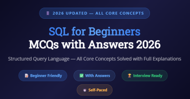 SQL for Beginners MCQs with Answers - Featureimage -mcqstop
