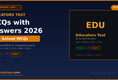 Educators Test MCQs with Answers