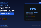 FPSC one paper MCQs with answers