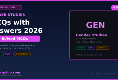 Gender Studies MCQs with Answers