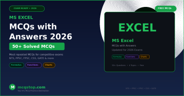 MS Excel MCQs with answers