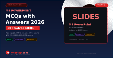 MS PowerPoint MCQs with answers