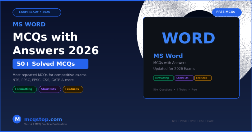 MS Word MCQs with Answers