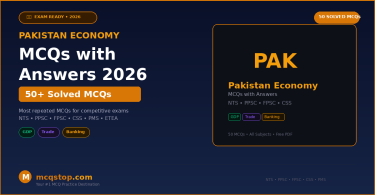 Pakistan Economy MCQs with Answers