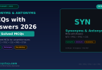 Synonyms and Antonyms MCQs with Answers