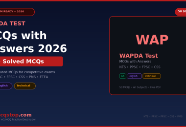 WAPDA test MCQs with answers